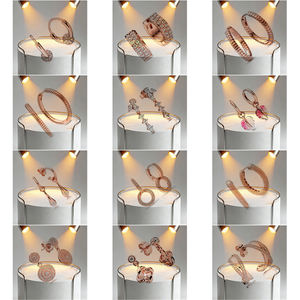 Pendientes Originales de Plata de Ley 925, Modelo 2026, con Cristales, para Mujer, en Oro Rosa, con Diseño de Corona, Corazón, <span class=keywords><strong>Infinito</strong></span> y Abeja - Product Image 1