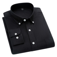 Chemise Oxford Homme Personnalisée avec Logo 100% Coton Longue Fibre Manches Longues Brodé Décontractée Anti-Plis Respirante Haute Qualité Quotidienne
