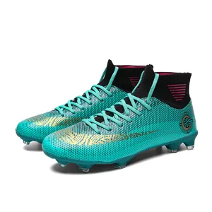 Yüksek ayak bileği erkekler Superfly 12 Cr7 FG uzun sivri futbol ayakkabısı çocuklar açık eğitim Cleats akademisi futbol kramponları futbol ayakkabıları