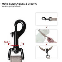 Laisse pour chien en cuir PU lisse avec logo personnalisé, mousqueton pivotant en métal argenté, anneau en D, accessoires pour animaux de compagnie, plusieurs couleurs disponibles