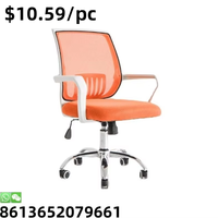 Chaise de bureau de luxe en métal maillé pour salle de lecture à dossier haut