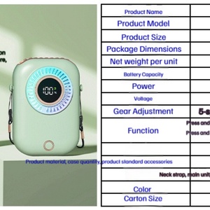 Ventilador de Cuello Súper Fácil de Usar con Manos Libres y Cordón, Ventilador de Turbina Silencioso para Exteriores y Viajes - Product Image 5