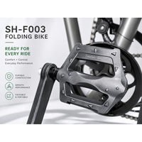 Vélo de montagne pliable pour adultes de 26 pouces avec double suspension, 21 vitesses, fourche en acier, système de freinage double V avec roulement à billes
