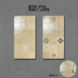 Piastrelle da parete Decorative stile Vintage stile rustico giardinaggio domestico piastrelle in ceramica fiore marrone smalto con texture perla - Product Image 6