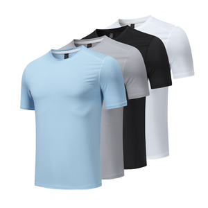 T-shirts de sport personnalisés respirants d'été à séchage rapide pour hommes, vierges pour impression, grandes tailles, pour la course et la gym - Product Image 1