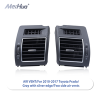 MeiHua Vente Chaude Deux Sorties d'Air Latérales pour Toyota Prado 2010-2017 Gris avec Bordure Argentée Sortie de Climatisation