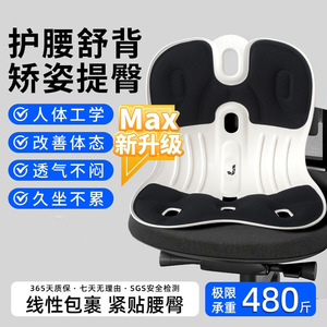 Haide Lion Lumbar Support Seat Cushion Oblong Solid Color Polyester Filling Portable For Office <b>Chair</b> Living Room Bedroom Study - Product Image 2