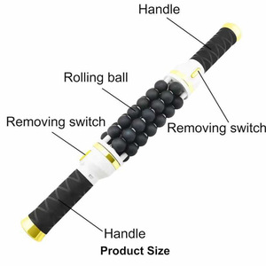 เครื่องนวดตัวแบบลูกกลิ้งพลาสติกแบบสั่นสะเทือนระดับมืออาชีพ 39 ลูกบอล ปรับความเร็วได้ หมุนไปข้างหน้า/ย้อนกลับ พกพาสะดวก - Product Image 3