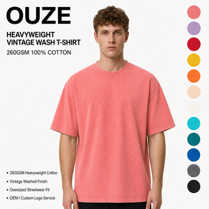 T-shirt de haute qualité 260 g/m² 100 % coton avec logo personnalisé, t-shirt décontracté pour homme, coupe ample, t-shirt décontracté pour homme - Product Image 1