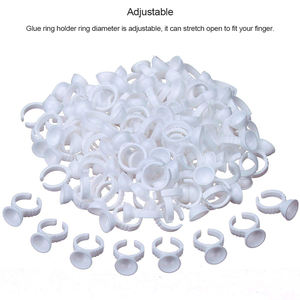 Vente en gros de nouveaux anneaux d'extension de cils en forme de fleur en forme de cœur blanc rose bleu nu - Product Image 4