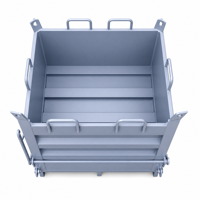 Contenedor de Descarga Automática Personalizado para la Industria del Reciclaje y Recolección de Residuos de Construcción, Fabricación OEM