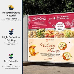 Bannière en tissu personnalisée avec logo personnalisé avec code de coupon de Noël pour la promotion du magasin de Noël - Product Image 5