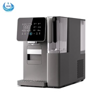 Depuratore d'acqua RO da banco con fabbricatore di ghiaccio, sistema a osmosi inversa intelligente da tavolo, senza installazione, display TDS, distributore di acqua potabile
