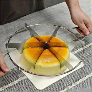 Diviseur de gâteau en acier inoxydable de qualité alimentaire 3/4/5/6/7/8/9/10 tranches, coupe-pizza, coupe-mousse <span class=keywords><strong>basque</strong></span>, coupe-crêpes, outils à gâteau pour la maison - Product Image 1