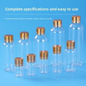 Bouteilles en <span class=keywords><strong>plastique</strong></span> transparentes à col étroit de 5 ml, 10 ml, 100 ml, 120 ml, 150 ml, 200 ml, vente en gros par les fabricants, avec bouchons à vis en aluminium - Product Image 4