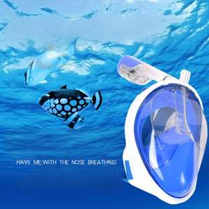 قناع غطس كامل للوجه مزود بأنبوب تنفس جاف من السيليكون من الأعلى معدات الغطس لسهولة التنفس من الأنف - Product Image 3