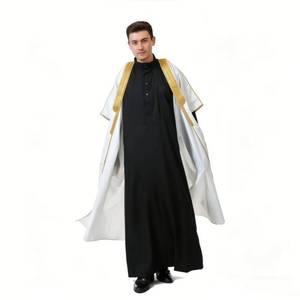 Elegante túnica de oración con hilo dorado, hecha de lino de algodón, transpirable y antiestática, vestido formal largo. - Product Image 1