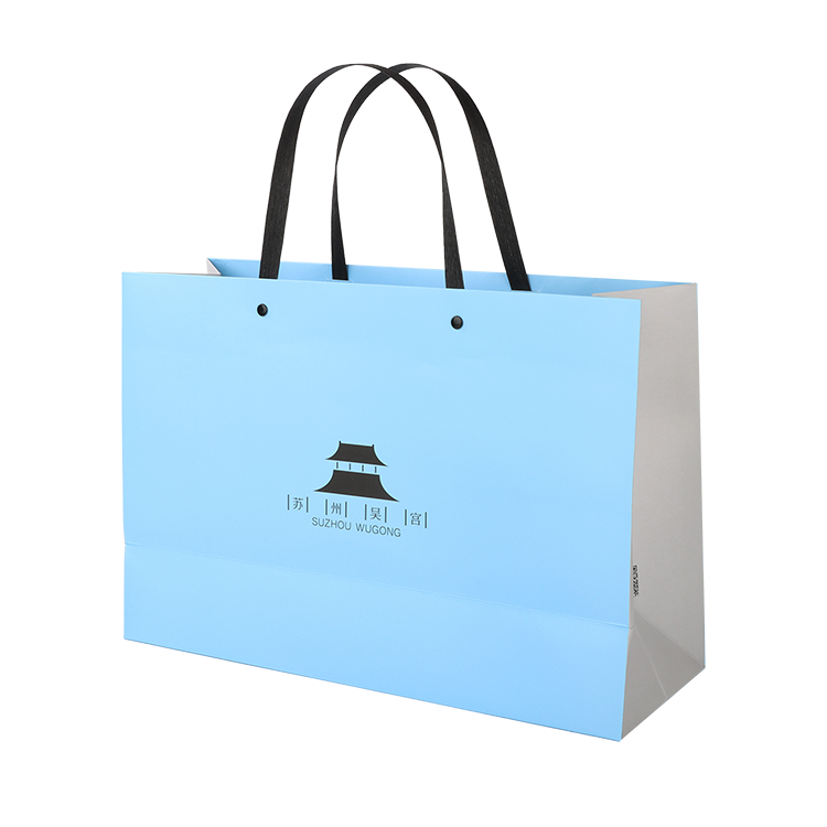 Recyclable luxury paper bags packaging kraft shopping paper bag with handle