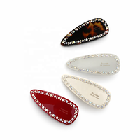 Barrettes à cheveux en cristal élégantes et raffinées, forme goutte d'eau, style français, accessoires pour cheveux pour femmes et filles, vente en gros