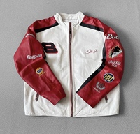 Veste en cuir rétro de course vintage avec logo brodé personnalisé veste en cuir de moto véritable peau de vache véritable de haute qualité pour hommes
