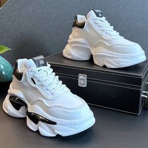 <strong>2026</strong> fashion trend thick sole height increasing anti slip sports running <strong>basketball</strong> new men's <strong>shoes</strong> white <strong>shoes</strong> - Product Image 1