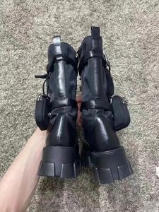 Bottes de marche personnalisées toutes saisons 2026 – Bottes de mode mi-mollet à bout rond en cuir véritable avec amorti, antidérapantes et imperméables - Product Image 4