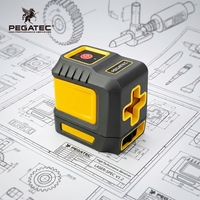 Niveau laser PEGATEC, outil de nivellement de carreaux, machine de décoration verte et rouge, outil industriel, niveau laser 2 lignes