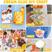 Kit DIY Peigne à Cheveux en Crème Adhésive Decoden avec Breloques en Résine, Fournitures d'Artisanat en Résine Époxy pour Filles, Ensemble de Peignes et Pinces à Cheveux Faits Main