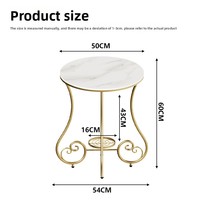 Petite table ronde en fer, table basse pour la maison, style luxe léger, table de chevet ronde simple, petite table ronde de style artistique pour balcon
