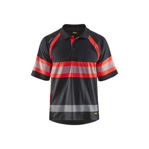 BLAKLADER - 333810519955XS Polo UV de alta visibilidad de nivel 1 Negro/Rojo-EAN 7330509554012 ROPA DE TRABAJO DE LA HI-VIS - Product Image 1