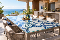 Verre trempé imprimé numériquement sur mesure pour dessus de table, cloisons et décoration intérieure