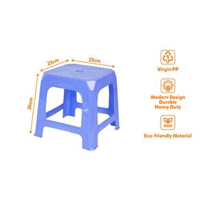 New <b>Low</b> PP Plastic <b>Stool</b> Striped Pattern Study <b>Stool</b> Stackable Lightweight Eco-Friendly Adjustable Modern Durable Seating Home - Product Image 4