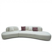 Italienisches Modernes Hochwertiges Premium-Luxus Modulares Sofa-Set Wohnzimmermöbel Lounge Samt-Stoff Gepolsterte Geschwungene Sofas