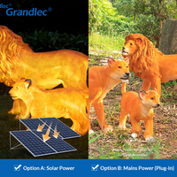 Sculpture de lion moderne et populaire en résine, lumières décoratives LED solaires étanches pour jardin et pelouse