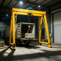 Grue portique d'entrepôt sans rail électrique télécommandée sur pneus, 1, 2, 3 et 5 tonnes, en promotion