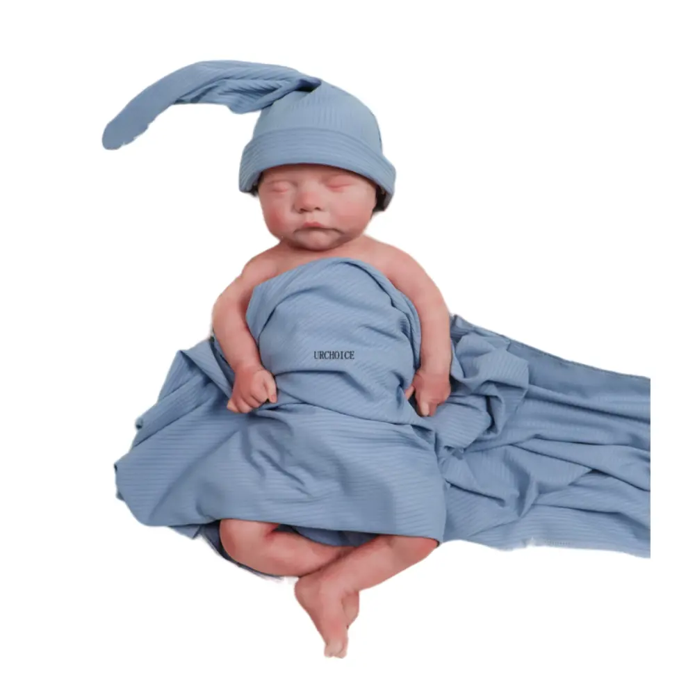 17'' बॉय फुल बॉडी सिलिकॉन रीबॉर्न बेबी डॉल 3डी पेंटेड नवजात सॉलिड डॉल बच्चों के लिए उपहार रीबॉर्न कॉर्पो डी सिलिकॉन