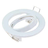 Perlengkapan Lampu Downlight Tersembunyi Cincin Tunggal Putih Buatan China 2019, Rumah Lampu Logam Mr16 Gu10