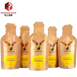 Bottiglia di Vodka dell'alcool del sacchetto della bevanda del vino su ordinazione del sacchetto di carta Kraft marrone di forma speciale - Product Image 6
