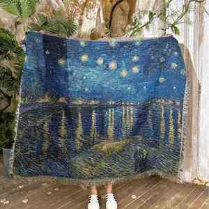 Retro <b>Sofa</b> <b>Throw</b> Ins-Style Internet Celebrity Camping Multifunctional Living Room Tapestry Decorative Casual <b>Cover</b> Blanket - Product Image 2