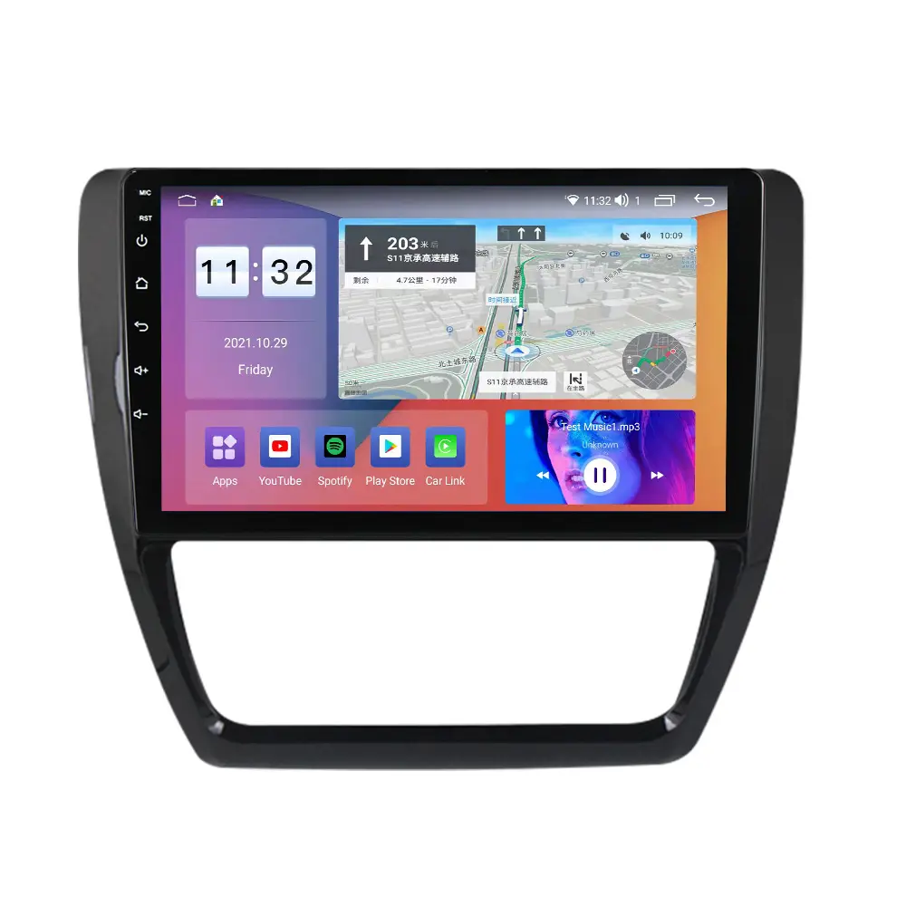 MEKEDE Android 11 IPS DSP 8core Car radio DVD Player For VW SAGITAR JETTA 2012 2013 2014 8+128G BT GPS Video Multimedia Carplay