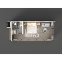 Bureau mobile modulaire durable de 20 pieds pour maison design futuriste Maison préfabriquée en conteneur entièrement personnalisée