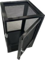Cage en aluminium PVC de haute qualité pour reptiles, 42x42x66cm, couleur noire