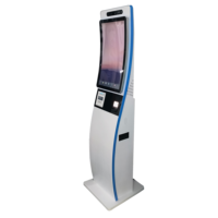 23.6 32 pouces Cuved Screen Bank hosptal Queuing Machine Ticket Imprimante Numéro Prenant L'appel Système Queue Gestion Kiosque