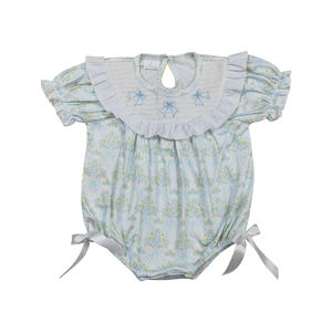 Mono de Manga Corta con Botones para Bebés Niñas, Diseño de Pato Caza Verde, Listo para Enviar, Venta al por Mayor - Product Image 5