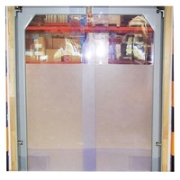 Porte industrielle d'oscillation flexible de PVC de conception moderne ouverte manuellement avec la surface finie