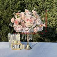 Dekorasi Bunga Pernikahan Modern, Bunga Artifisial Putih, Centerpiece 60cm, Karangan Bunga dan Set Dekorasi Bola Bunga 30cm