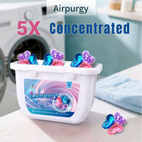 Perles de lessive anti-acariens Airpurgy, 30 pièces, 3 compartiments, capsules de nettoyage parfumées 5-en-1, plus de 80% d'ingrédients actifs