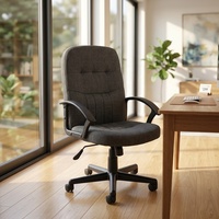 Chaise de bureau en tissu pour réunions et conférences, réglable en hauteur, pivotante, ergonomique, chaise de direction