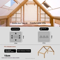 Carpa Inflable para Acampar al Aire Libre Pengyuan, 6.3 Metros Cuadrados, 3000MM, Impermeable, Doble Capa, Resistente a la Lluvia, Cálida y Gruesa