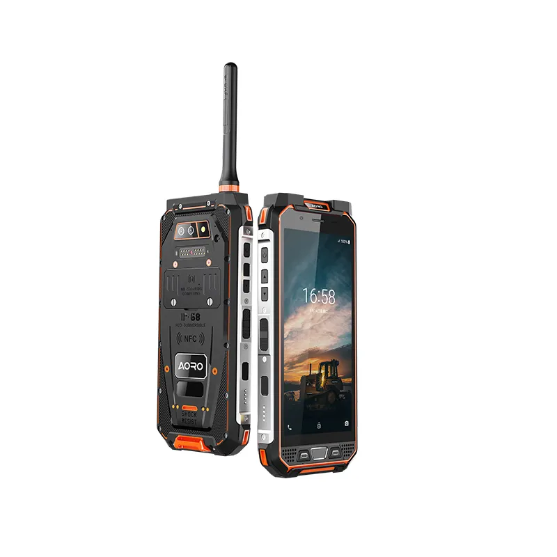 Atex الهاتف المحمول POC IP68 واقية من الانفجار الجيش وعرة هاتف محمول VHF راديو DMR اسلكية تخاطب الهاتف الذكي